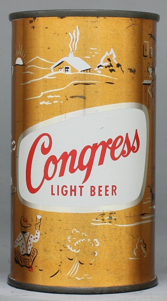 Congress Light Beer Flat Top Can