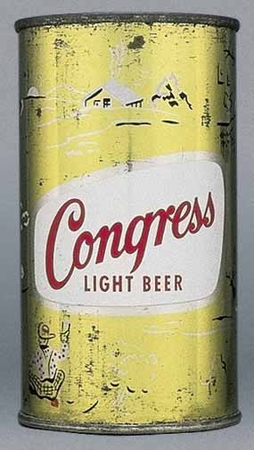 Congress Light Beer Flat Top Can