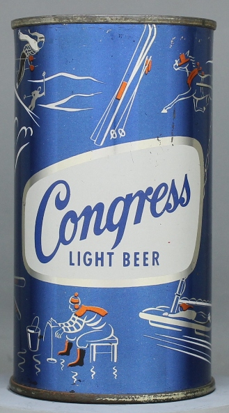 Congress Light Beer Flat Top Can