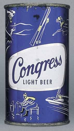 Congress Light Beer Flat Top Can