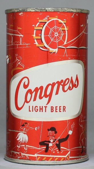 Congress Light Beer Flat Top Can