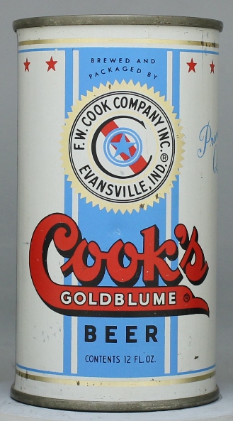 Cook's Goldblume Beer Flat Top Can