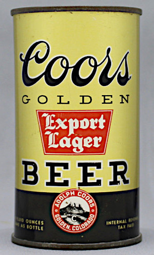 Coors Golden Export Lager Beer Flat Top Can
