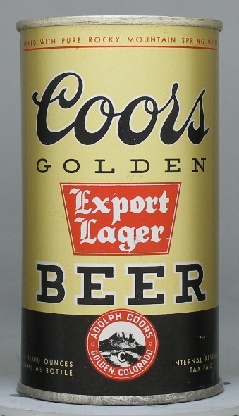 Coors Golden Export Lager Beer Flat Top Can