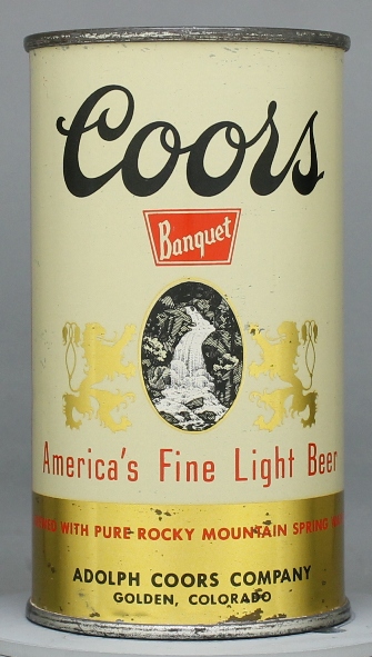 Coors Beer Flat Top Can