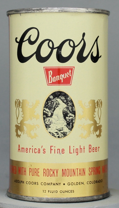 Coors Banquet Beer Flat Top Can