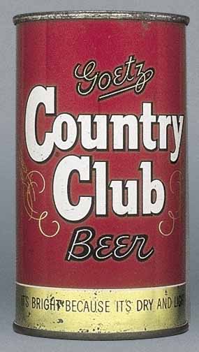 Goetz Country Club Beer Flat Top Can