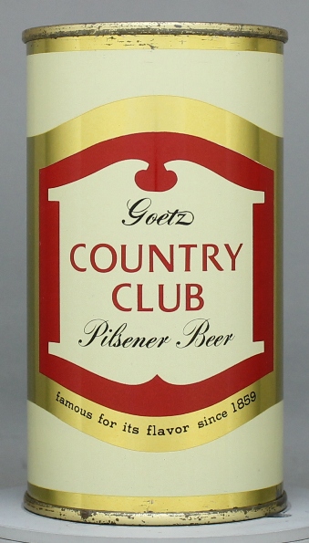 Country Club Pilsener Beer Flat Top Can