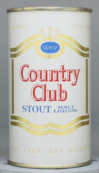 Country Club, Goetz Stout Malt Liquor Flat Top Can