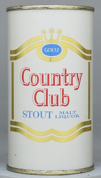Country Club, Goetz Stout Malt Liquor Flat Top Can