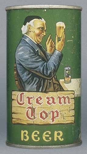 Cream Top Beer Flat Top Can