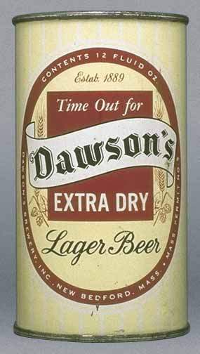 Dawson's Extra Dry Lager Beer Flat Top Can