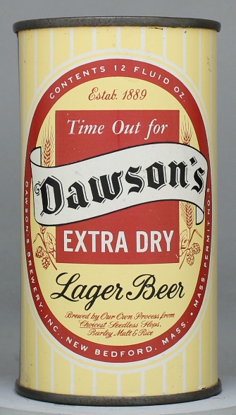 Dawson's Extra Dry Lager Beer Flat Top Can