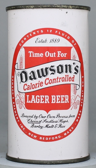 Dawson's Calorie Controlled Lager Beer Flat Top Can