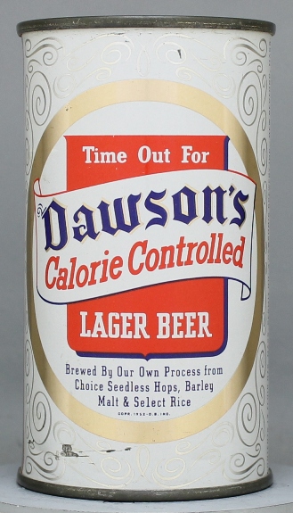Dawson's Calorie Controlled Lager Beer Flat Top Can