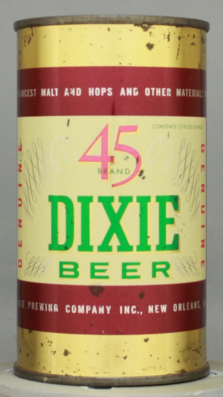 Dixie 45 Brand Beer Flat Top Can