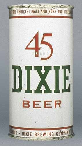 Dixie 45 Brand Beer Flat Top Can