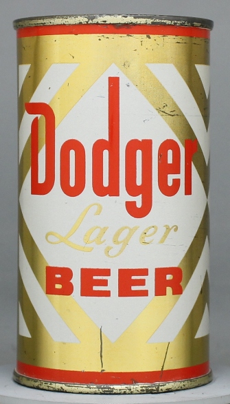 Dodger Lager Beer Flat Top Can