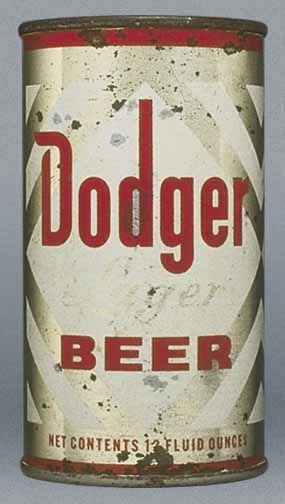 Dodger Lager Beer Flat Top Can