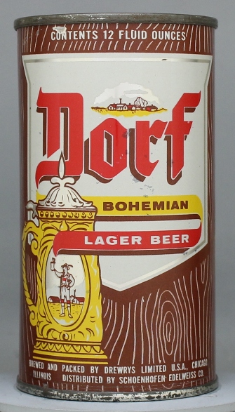 Dorf Bohemian Lager Beer Flat Top Can