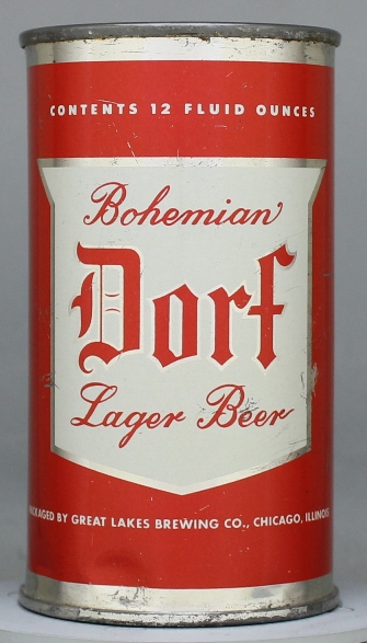 Dorf Bohemian Lager Beer Flat Top Can