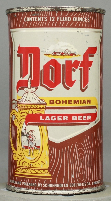 Dorf Bohemian Lager Beer Flat Top Can