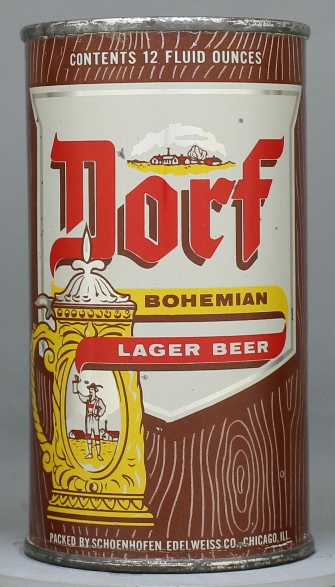 Dorf Bohemian Lager Beer Flat Top Can