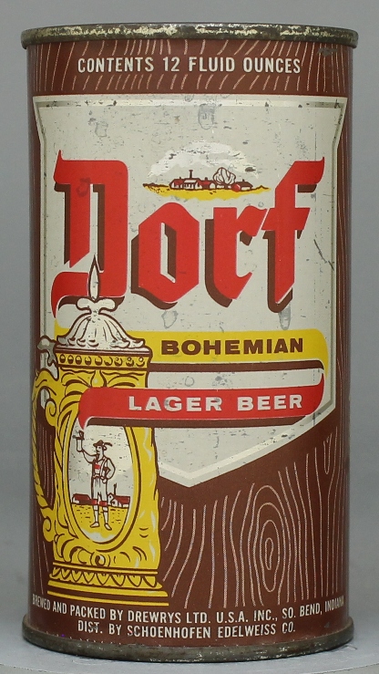 Dorf Bohemian Lager Beer Flat Top Can