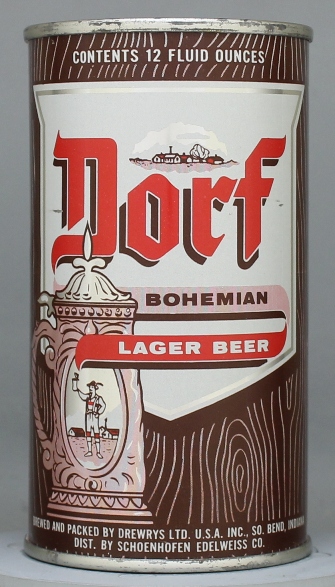 Dorf Bohemian Lager Beer Flat Top Can
