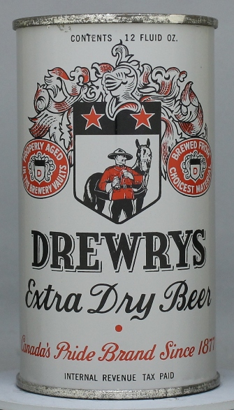 Drewrys Extra Dry Beer Flat Top Can