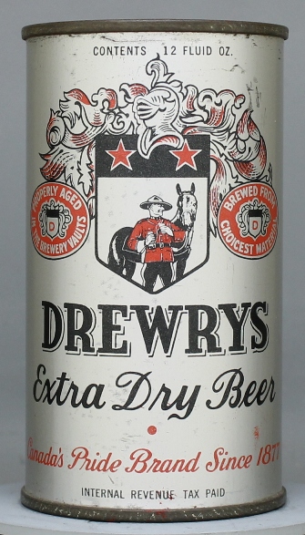 Drewrys Extra Dry Beer Flat Top Can