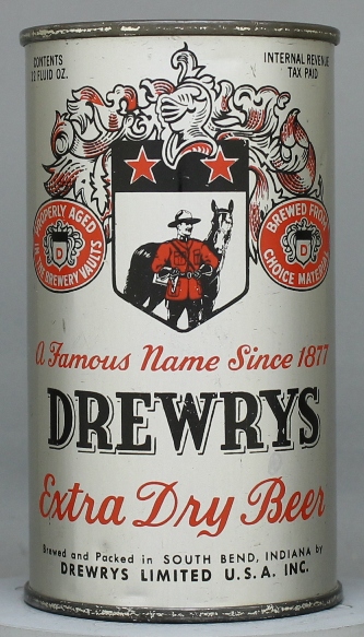 Drewrys Extra Dry Beer Flat Top Can