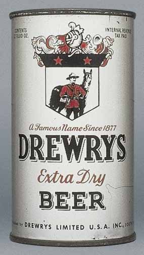 Drewrys Extra Dry Beer Flat Top Can