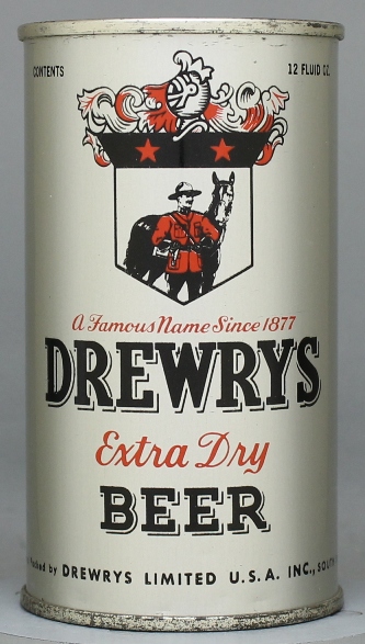 Drewrys Extra Dry Beer Flat Top Can