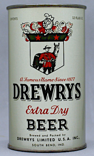 Drewrys Extra Dry Beer Flat Top Can