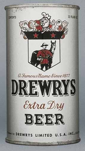 Drewrys Extra Dry Beer Flat Top Can