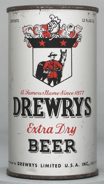 Drewrys Extra Dry Beer Flat Top Can