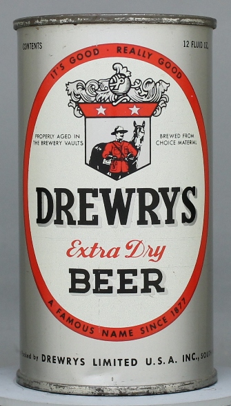 Drewrys Extra Dry Beer Flat Top Can