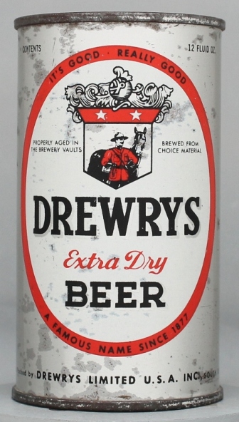 Drewrys Extra Dry Beer Flat Top Can