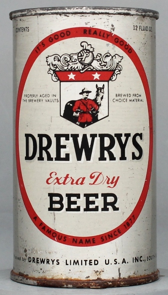 Drewrys Extra Dry Beer Flat Top Can