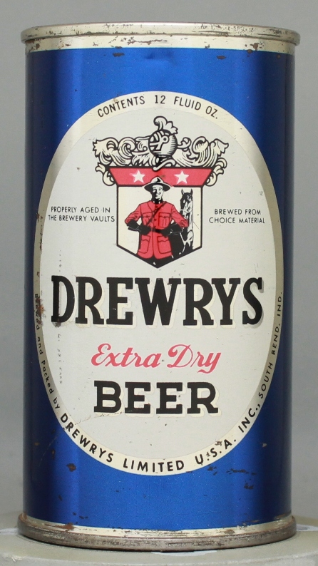 Drewrys Extra Dry Beer Flat Top Can