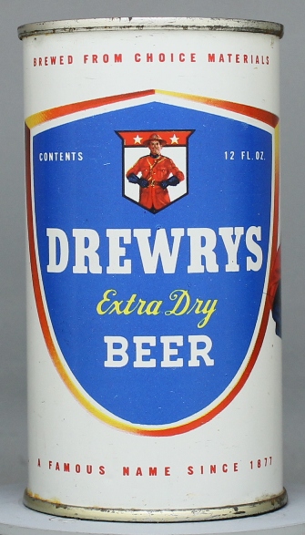 Drewrys Extra Dry Beer Flat Top Can