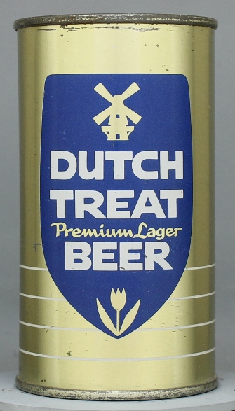 Dutch Treat Premium Lager Beer Flat Top Can