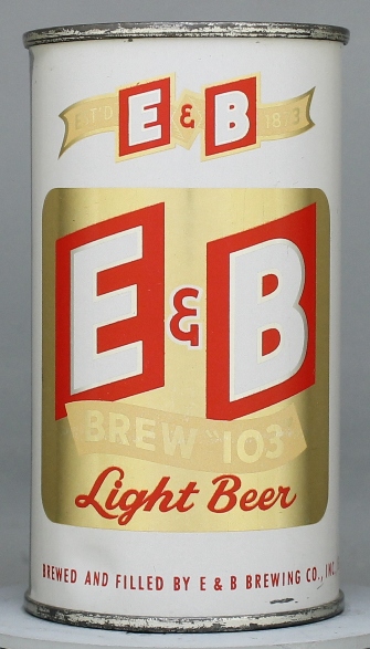 E & B Brew "103" Light Beer Flat Top Can