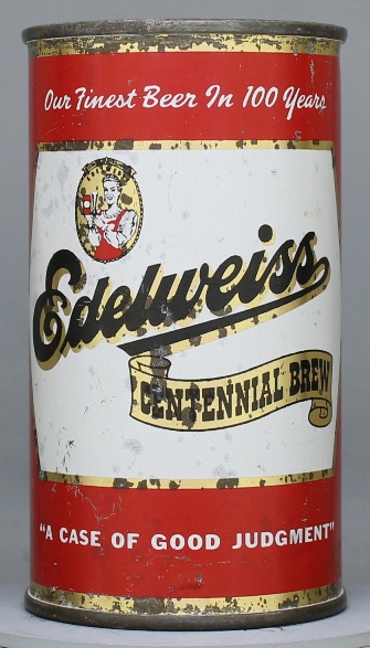 Edelweiss Centennial Brew Beer Flat Top Can