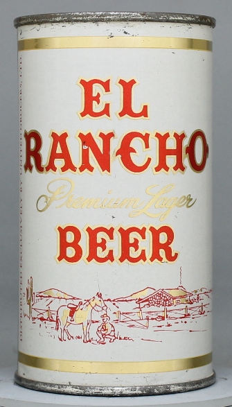 El Rancho Premium Lager Beer Flat Top Can