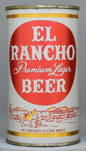 El Rancho Premium Lager Beer Flat Top Can