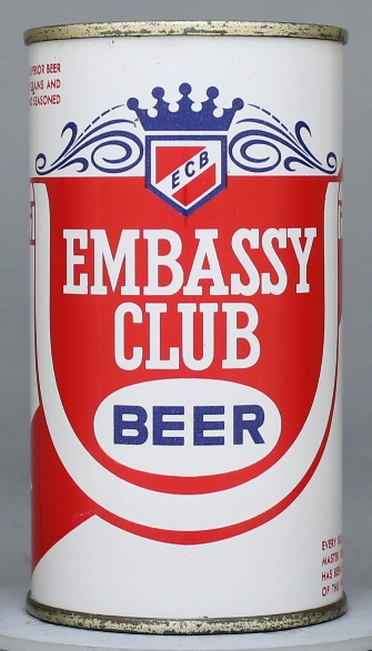Embassy Club Beer Flat Top Can