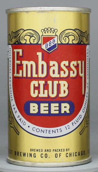 Embassy Club Beer Flat Top Can