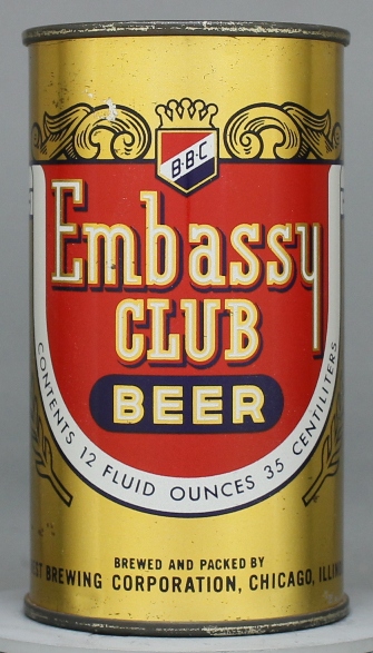 Embassy Club Beer Flat Top Can
